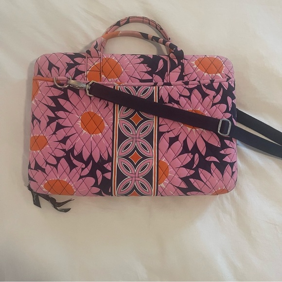 Vera Bradley Other - Vera Bradley- Floral Pink and Orange Hard Laptop Bag